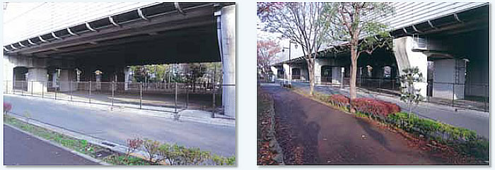 関越高速道路の広大な高架下有効活用の促進